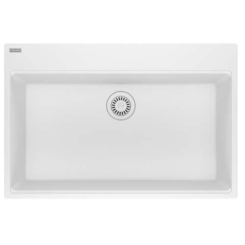 Franke Maris Dual Mount 33-In X 22-In Fragranite Single Bowl Kitchen Sink In Polar White
