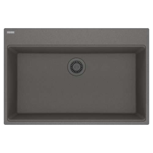 Franke Maris Dual Mount 33-In X 22-In Fragranite Single Bowl Kitchen Sink In Stone Grey