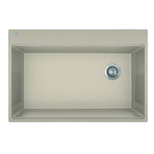 Franke Maris Dual Mount 33-In X 22-In Fragranite Single Bowl Kitchen Sink In Champagne