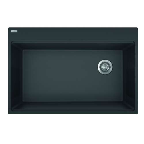 Franke Maris Dual Mount 33-In X 22-In Fragranite Single Bowl Kitchen Sink In Matte Black
