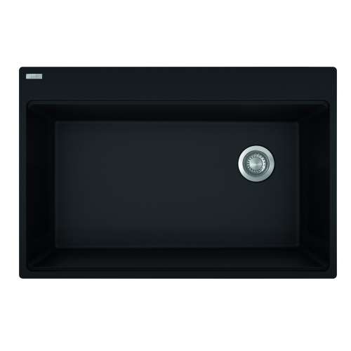 Franke Maris Dual Mount 33-In X 22-In Fragranite Single Bowl Kitchen Sink In Onyx
