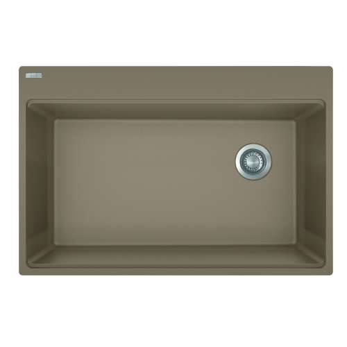 Franke Maris Dual Mount 33-In X 22-In Fragranite Single Bowl Kitchen Sink In Oyster