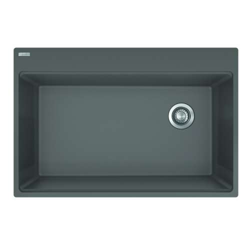 Franke Maris Dual Mount 33-In X 22-In Fragranite Single Bowl Kitchen Sink In Stone Grey
