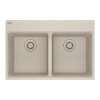 Franke Maris Dual Mount 31-In X 20.88-In Fragranite Double Bowl Kitchen Sink In Champagne