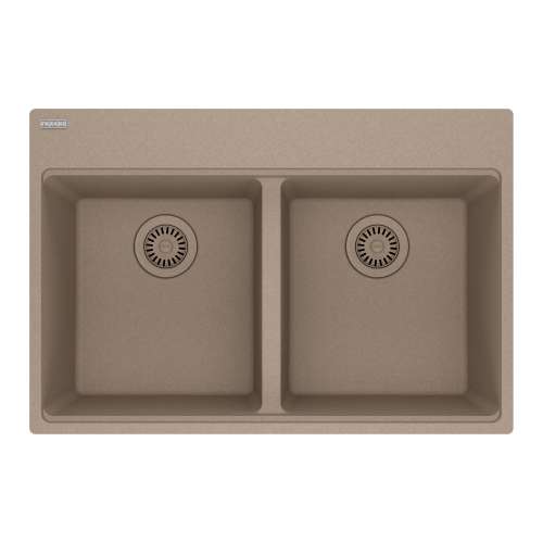 Franke Maris Dual Mount 31-In X 20.88-In Fragranite Double Bowl Kitchen Sink In Oyster