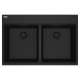 Franke Maris Dual Mount 33-In X 22-In Fragranite Double Bowl Kitchen Sink In Matte Black
