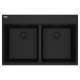Franke Maris Dual Mount 33-In X 22-In Fragranite Double Bowl Kitchen Sink In Onyx