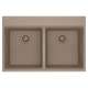 Franke Maris Dual Mount 33-In X 22-In Fragranite Double Bowl Kitchen Sink In Oyster