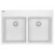 Franke Maris Dual Mount 33-In X 22-In Fragranite Double Bowl Kitchen Sink In Polar White