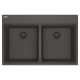 Franke Maris Dual Mount 33-In X 22-In Fragranite Double Bowl Kitchen Sink In Slate Grey