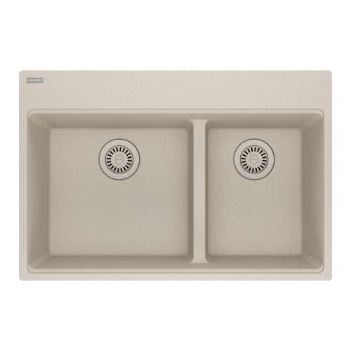 Franke Maris Dual Mount 31-In X 20.9-In Fragranite Double Bowl Kitchen Sink