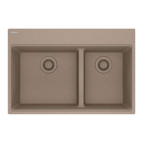 Franke Maris Dual Mount 31-In X 20.9-In Fragranite Double Bowl Kitchen Sink In Oyster