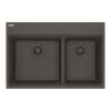 Franke Maris Dual Mount 31-In X 20.9-In Fragranite Double Bowl Kitchen Sink In Slate Grey