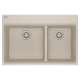 Franke Maris Dual Mount 33-In X 22-In Fragranite Double Bowl Kitchen Sink In Champagne