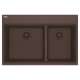 Franke Maris Dual Mount 33-In X 22-In Fragranite Double Bowl Kitchen Sink In Mocha