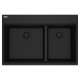 Franke Maris Dual Mount 33-In X 22-In Fragranite Double Bowl Kitchen Sink In Onyx
