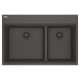 Franke Maris Dual Mount 33-In X 22-In Fragranite Double Bowl Kitchen Sink In Slate Grey