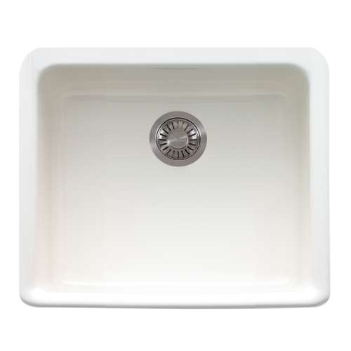 Franke Manor House 19.5-In. X 16.0-In. White Apron Front Single Bowl Fireclay Kitchen Sink - Mhk110-20Wh