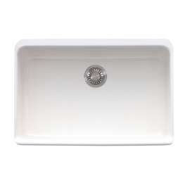 Franke Manor House 27.12-In. X 19.88-In. White Apron Front Single Bowl Fireclay Kitchen Sink - Mhk110-28Wh