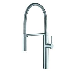 Franke Pescara 16.5-Inch Single Handle Semi-Pro Kitchen Faucet With Magnetic Sprayer Dock In Stainless Steel, Pes-Sp-304