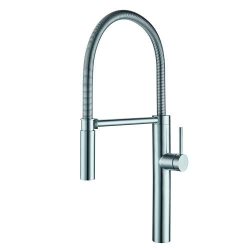 Franke Pescara 16.5-Inch Single Handle Semi-Pro Kitchen Faucet With Magnetic Sprayer Dock In Stainless Steel, Pes-Sp-304