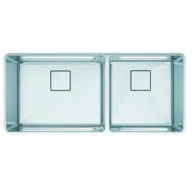 Franke Pescara 41-In. X 18-In. 18 Gauge Stainless Steel Undermount Double Bowl Kitchen Sink - Ptx160-40