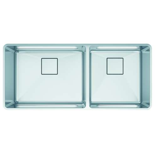 Franke Pescara 41-In. X 18-In. 18 Gauge Stainless Steel Undermount Double Bowl Kitchen Sink - Ptx160-40