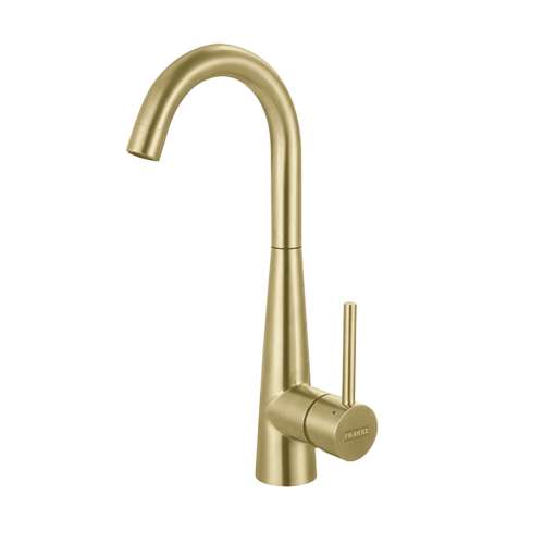 Franke Steel 14.4-In Single Handle Swivel Spout Kitchen Prep / Bar Faucet In Gold, Stl-Br-Gld