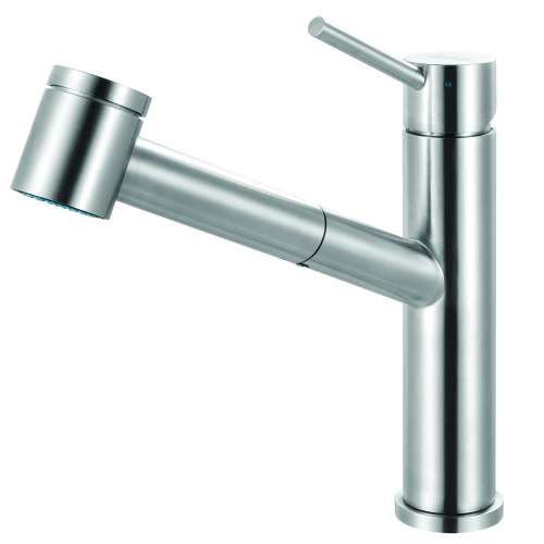 Franke Steel 9-In Single Handle Pull-Out Kitchen Faucet, Stl-Po-304