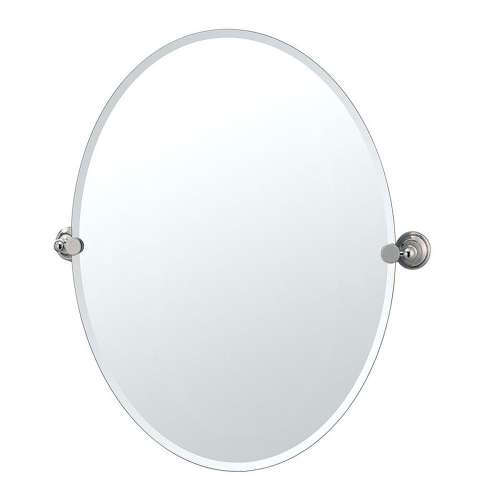 Large Oval Mirror in Polished Nickel