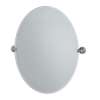 Tiara 4339LG Large Oval Mirror in Satin Nickel