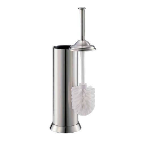 Toilet Brush Holders with Brush in Satin Nickel