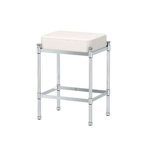 Traditional Vanity Stool in finish in Chrome
