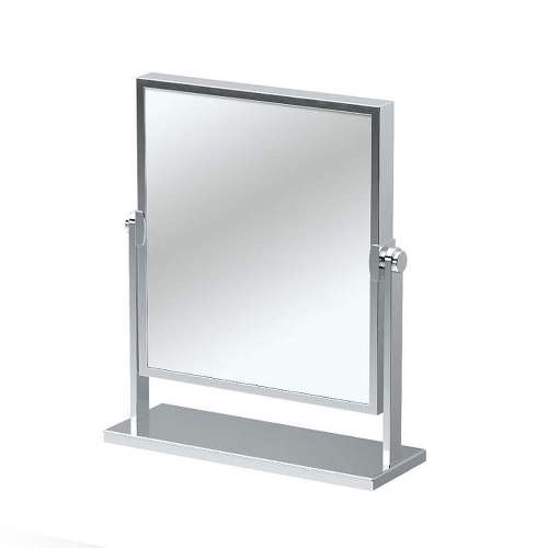 Elegant Magnified Table Mirror in Chrome