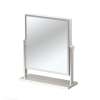 Elegant Magnified Table Mirror in Satin Nickel
