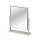 Elegant Magnified Table Mirror in Satin Nickel