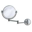 7-1/2in Diameter Swinging Adjustable Wall Mirror in Chrome