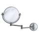 7-1/2in Diameter Swinging Adjustable Wall Mirror in Chrome
