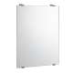 22in x 30in Minimalist Flat Edge Wall Mounted Mirror in Satin Nickel