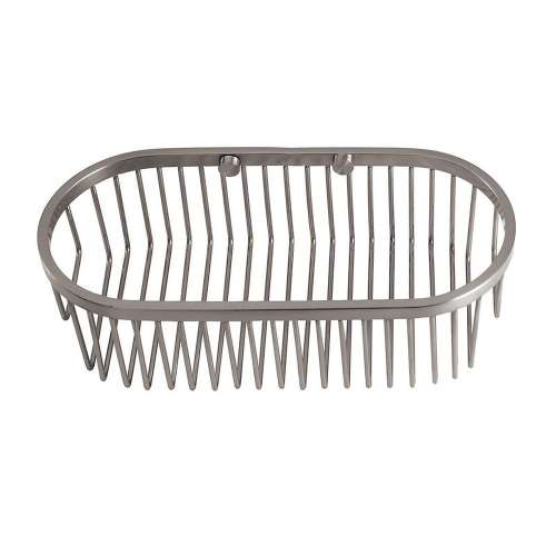 10 Inch Oval Shower Basket in Satin Nickel