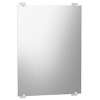 Frameless Rectangular Bathroom Mirror in Satin Nickel