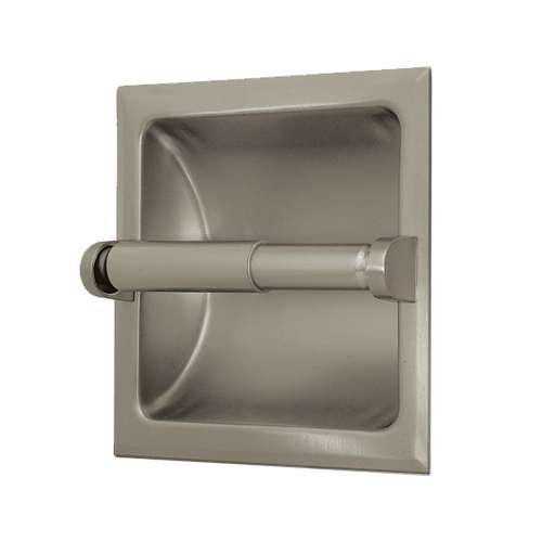 Recessed Toilet Paper Holder in Satin Nickel