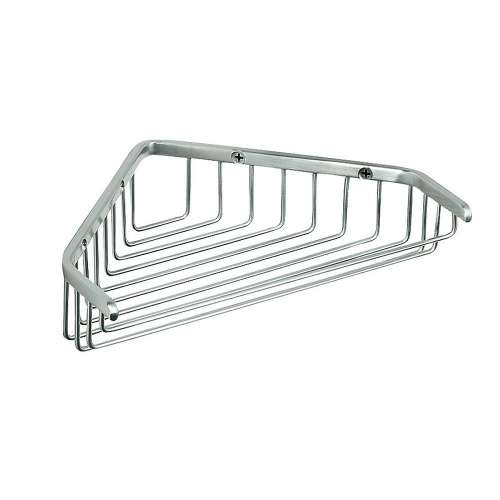 9-1/4 Inch Corner Shower Basket in Satin Nickel