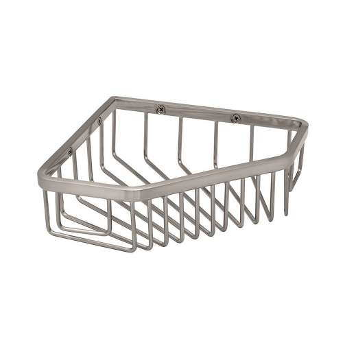 Corner Shower Basket in Satin Nickel