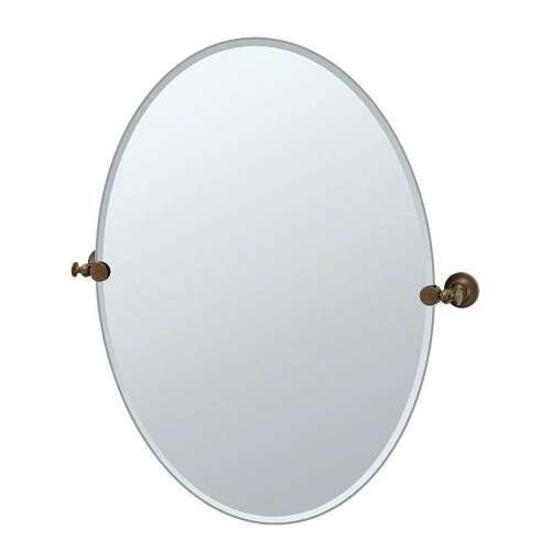 28-1/2inW X 32inH Wall-Mounted Frameless Oval Mirror