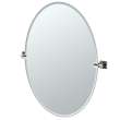 Elevate 4059LG 28-1/2in Oval Beveled Wall Mounted Mirror with Accents in Chrome