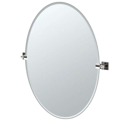 Elevate 4059LG 28-1/2in Oval Beveled Wall Mounted Mirror with Accents in Chrome