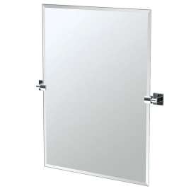 27-1/2in Rectangular Beveled Wall Mounted Mirror with Accents