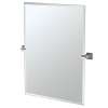 27-1/2in Rectangular Beveled Wall Mounted Mirror with Accents in Satin Nickel