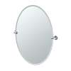 28-1/2in Oval Beveled Wall Mounted Mirror with Accents in Chrome